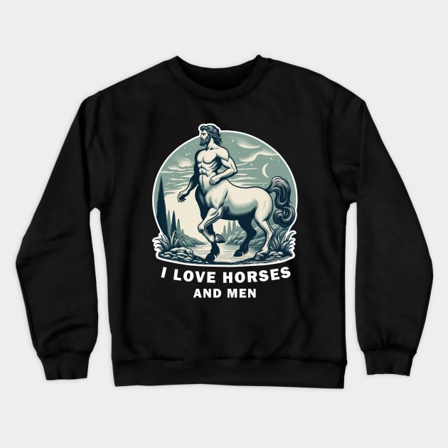 Centaur Ancient greek Mythical beast, funny graphic t-shirt, for women who love horses and men. Crewneck Sweatshirt by Cat In Orbit ®